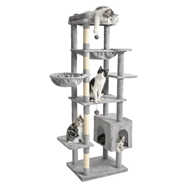 Made4Pets Tall Cat Tree, 71 Inches Cat Tree Tower for