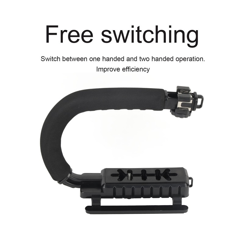 Camera Handheld Stabilizer ABS Sponge Adjustable Angle U Shaped Foldable