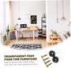 SHINEOFI 200pcs Round Furniture Leg Grippers Non-Slip Pads for Hardwood
