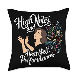 Soprano Singer Vocal Range Vocalist Voice Singing Choir Throw Pillow