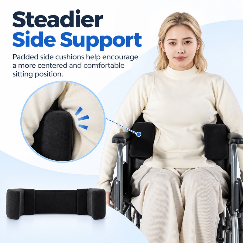 Wheelchair Side Support Pad with Adjustable Side Plate – Lateral