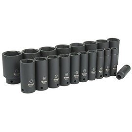 Titan 42319 19-Piece 1/2" Drive SAE Deep Impact Socket Set