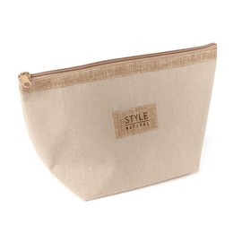 Multi-Purpose Organic Toiletry Bag, Travel Bag for Creams Glasses Money Pool, beige, 29x17x12Cm, Classic