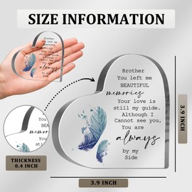 Sympathy Memorial Gifts for Loss of Men, Loss of Brother Sympathy Gifts, Bereavement Condolences Grief Gifts, Funeral Memorial Decor Sign, Remembrance Plaque for Loss Brother Friend