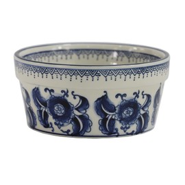 SYNWISH Handpainted Blue & White Vintage Porcelaine Dog Bowls, Anti-Slip Heavy Ceramic Dog Pets Feeding Food Water Bowls Dish, 27OZ for Medium Large Dogs and Cats,Dishwasher and Microwave Safe-6.5"