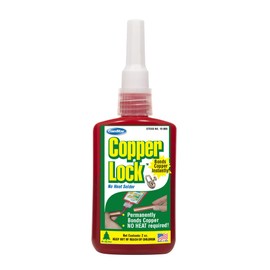 ComStar Copper Lock, No Heat Solder for Copper & Brass Pipes, Instant Leak-Proof Seal Up to 500 PSI, Handles All Refrigerants, Withstands -60°F to 300°F, 2 oz Bonding Solution for HVAC (10-800)