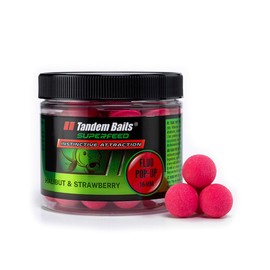 Tandem Baits SuperFeedFluo Pop-Up Halibut & Strawberry Carp Pop-Ups Carp Fishing Without Effort Bait for Large Fish Fishing Carp Accessories for Professionals & Hobby Anglers 16 mm 70 g