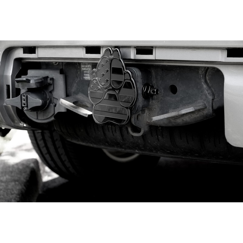 eVerHITCH K9 Dog Paw Print Flag Metal Trailer Hitch Cover