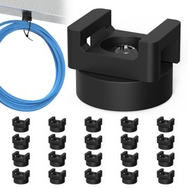 20Pcs Magnetic Zip Tie Mount Heavy Duty Magnetic Cable Zip Tie Base, Tie Mounts, Magnetism Wire Clamps, Magnet Zip Ties Holders, Zip Tie Organizer Magnet Wire Management Clips