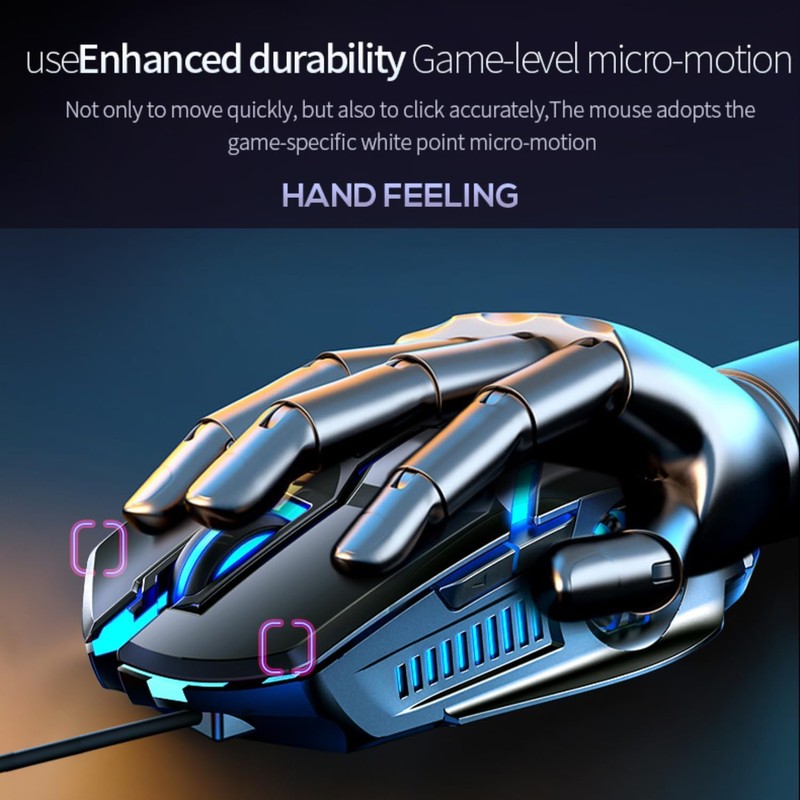 CHONCHOW Gaming Mouse - Wired, 6 Buttons, 4 Adjustable DPI