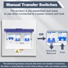 Sekelo 63 Amp Generator Transfer Switch, 120/240V Prewired Manual Transfer