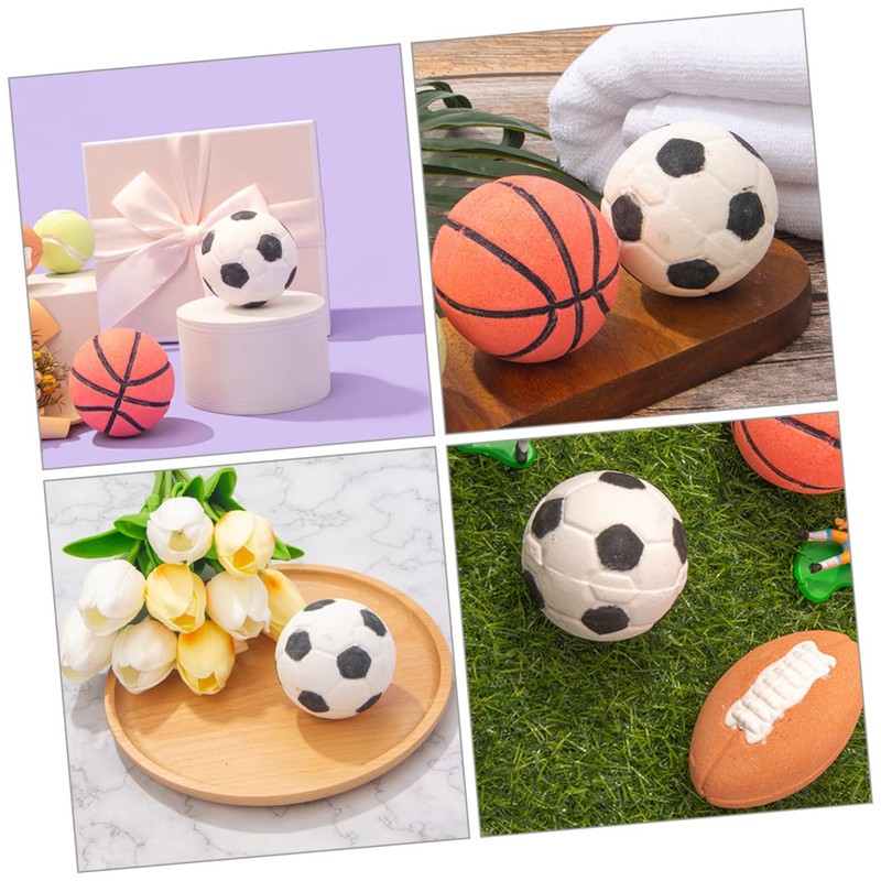 Gatuida 2pcs Portable Football Shape Bathing Natural Bath Salt for