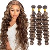 Highlight Bundle P4613 Deep Wave Human Hair Bundles Two Tone