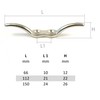2pcs Flag rope cleat hooks 66mm marine grade stainless steel