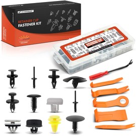 A-Premium 105 PCS (12 Sizes) Car Retainer Clips Kit Compatible with Jeep Grand Cherokee WK2 2017-2020 Bumper Hood Grille Liftgate Auto Push Pin Plastic Rivet Fastener Replacement Set, w/Removal Tool
