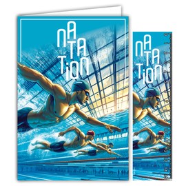 AFIE 69-1011 Swimming Card with Envelope 12 x 17.5 cm for Sports Sportsman Swimmer Swimming Pool Champion or Fan – Passion Sports Collection of the Olympic Games – Made in France