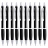 NIPORO 50 Ballpoint Pens Black Ergonomic with Blue Refill and