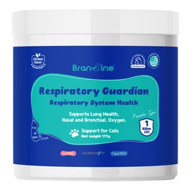 Branvine Respiratory Guardian for Cats - Supports Lung Health, Nasal, Bronchial and Oxygen (117g) with Quercefit® and Respiratory Probiotics