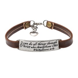 JoycuFF Christian Gifts for Women Jesus Bracelets for Women for Mom Mother Mama Graduation Gifts for Daughter Classmates Friend Inspirational Bible Verse Bracelet