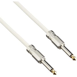 LIVE LINE LE-Stage Series Guitar Cable, 6.6 ft (2 m), LE-W2MS/S, White (White)