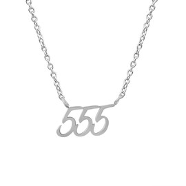 Balilou Angel Numbers Bracelet Angel Number Chain Spiritual Jewellery Lucky Charm Talisman – 555, Stainless Steel