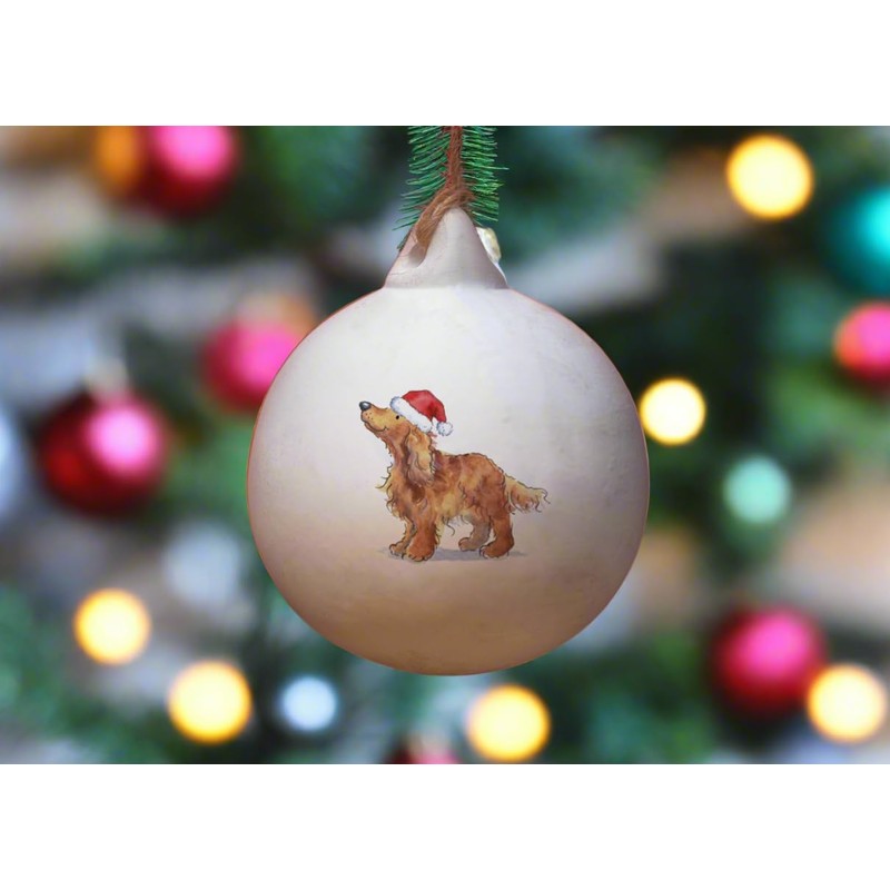 Image Industry Cocker Spaniel Tan Ceramic Bauble - Tree Decoration