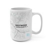 Hometown Bias Westwood, Massachusetts MA Map Mug (15 oz)