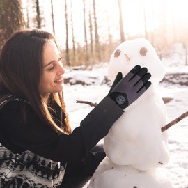 Ski Gloves - Warm Outdoor Screen Touching Gloves | Women and Men Warm Waterproof Winter Gloves, for Ski, Hiking, Running