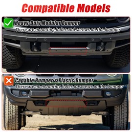 Front License Plate Bracket Compatible with 2021-2025 Ford Bronco HD Modular Bumper Accessories License Plate Mounting Holder Frames