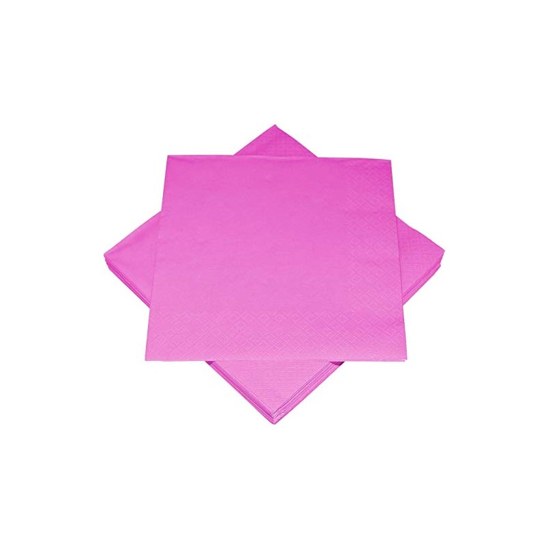 Napkins Pink Plain Pack of 20 / 33 x 33