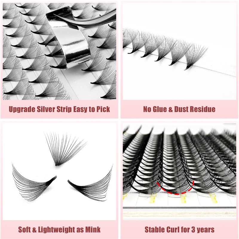 Premade Fans Eyelash Extension 400 Fans 20D 8-15mm Eyelash Fans