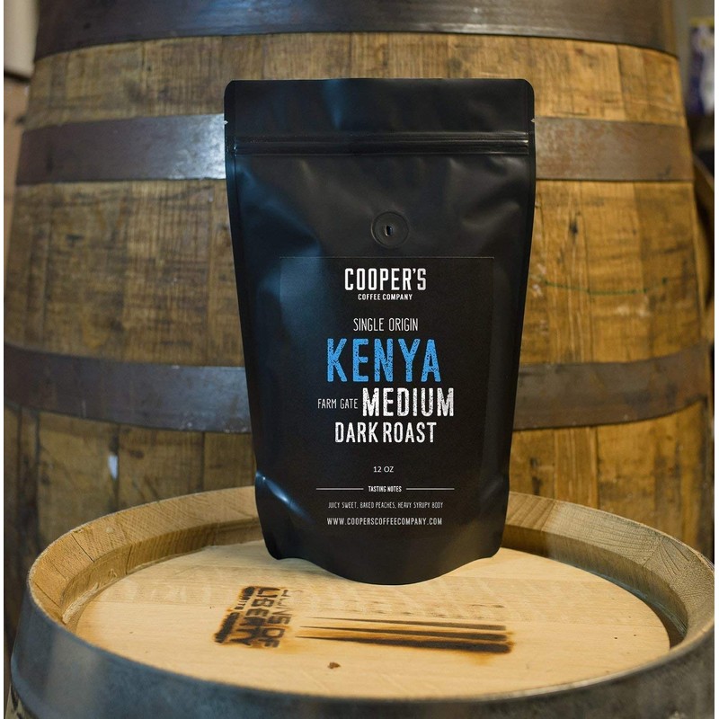 Kenya AA Medium-Dark Roast Coffee Beans, Single Origin Whole Bean