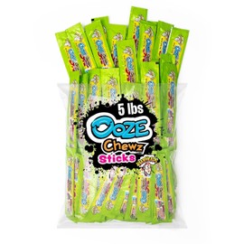 WARHEADS Sour Ooze Chewz Sticks Individually Wrapped 5 lb Bulk Bag