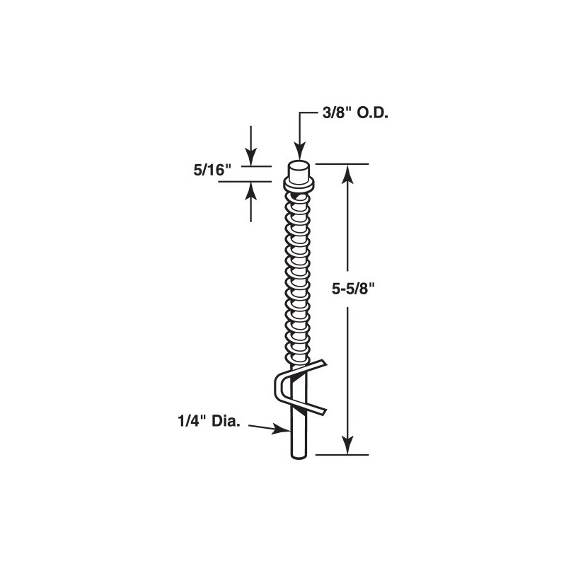 Prime-Line N 6730 Bi-Fold Door Bottom Pivot Pin Assembly with