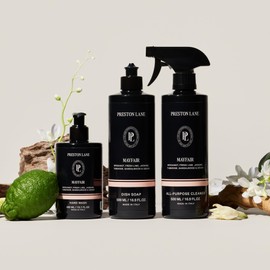 Preston Lane Luxury Kitchen Set – Hand Wash, Dish Soap & All-Purpose Cleaner | Plant-Powered Cleaning Essentials Bundle with Fine Italian Fragrance, Mayfair Scent