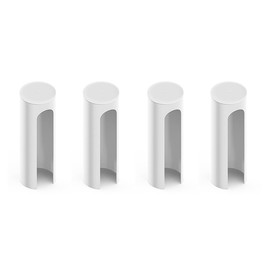 Vershy White Plastic Hinge Covers, Classic Style, Diameter 20mm, Pack of 4