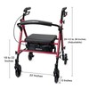 McKesson Lightweight Rollator - Walker with Wheels, Seat, Storage -...
