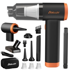 aokway Car Vacuum Portable Cordless 20000PA Powerful Suction, 7800mAh Mini Vacuum Cleaner for Car, Electric Air Duster & Blower, Mini Handheld Vacuum 4-in-1 Rechargeable for Home, Office Desk Cleaning