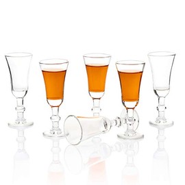 Cordial Glasses,1 OZ Lead-Free Limoncello Glasses, Clear Aperitif Glasses Set of 6