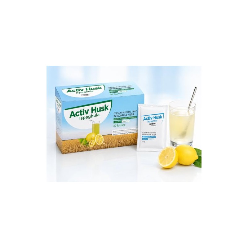 Ispaghula Husk Lemon Drink Sachets | Contains Natural Fibre |