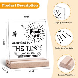 Farewell Gifts For Coworkers Leaving Goodbye Gifts Acrylic Plaque for Friends Her Nurse Boss Employee Appreciation Present Retirement New Job Clear Desk Decorative Acrylic Plaque With Wooden Stand