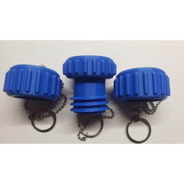 LP Tank-Store Kit, 1 QCC1 Connector Plug and 2 OPD Valve Caps w/SS Chains. fits 20 lb Propane Tank and Hose Connector for BBQ Grill, Generator, RV, Camper, etc. Made in the USA