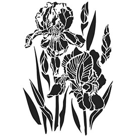 Ideen mit Herz Laser Plastic Stencil, DIN A4, Perfect for Textile Design, Wall Design, Windows, Paper, Scrapbooking, Children, Crafts, DIY (Iris)