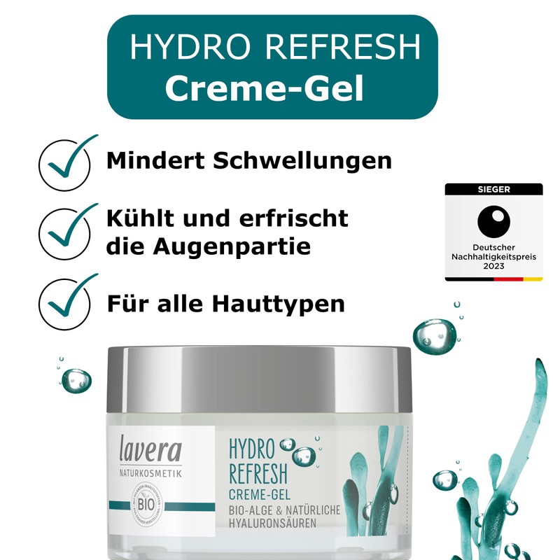 lavera Hydro Refresh Cream Gel with Algae and Hyaluronic Acid