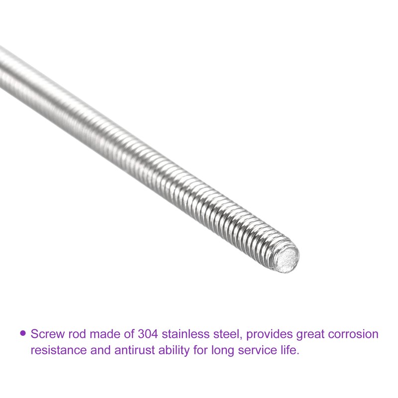 DMiotech M2x250mm Full Thread Rod 304 Stainless Steel Right Hand
