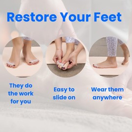 Posture Toe Separators Dividers to Correct Bunions, Foot Pain, Plantar Fasciitis, Blisters, Calluses Relief Restore Feet (Medium Women Shoe Size 9-12.5 / Men Shoe Size 7-11)