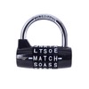 Black Gym Lock - 5 Letter Word & 5 Digit