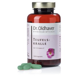 Dr. Oldhaver Devil's Claw (120 Capsules) Extract of Devil's Claw Root with High Quality with Selenium and Vitamin C for Bones and Cartilage