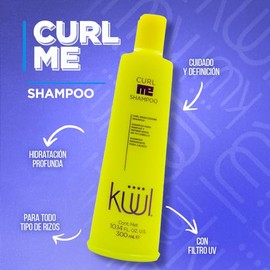 KÜÜL - Curl Me Shampoo para Cabello Rizado 300 ml, para Marcar y Definir Rizos, con AminoGen Complex, Efecto Rizos Hidratados, Nutre y Limpia la Estructura del Cabello, Cabello Sedoso y Brillante