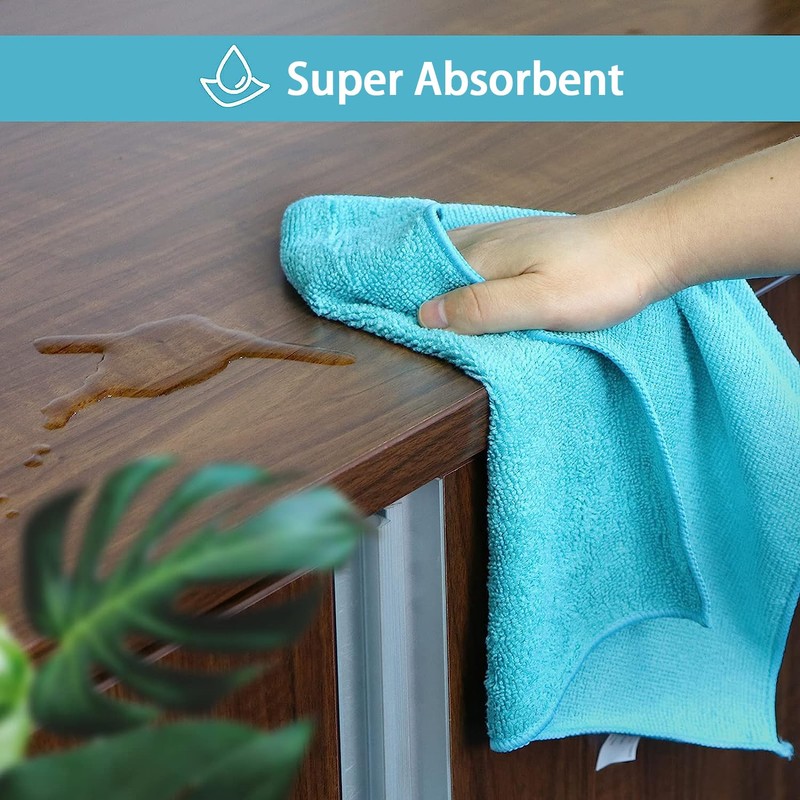 HOMEXCEL Microfiber Cleaning Cloth,50 Pack Cleaning Rag,Cleaning Towels with 4